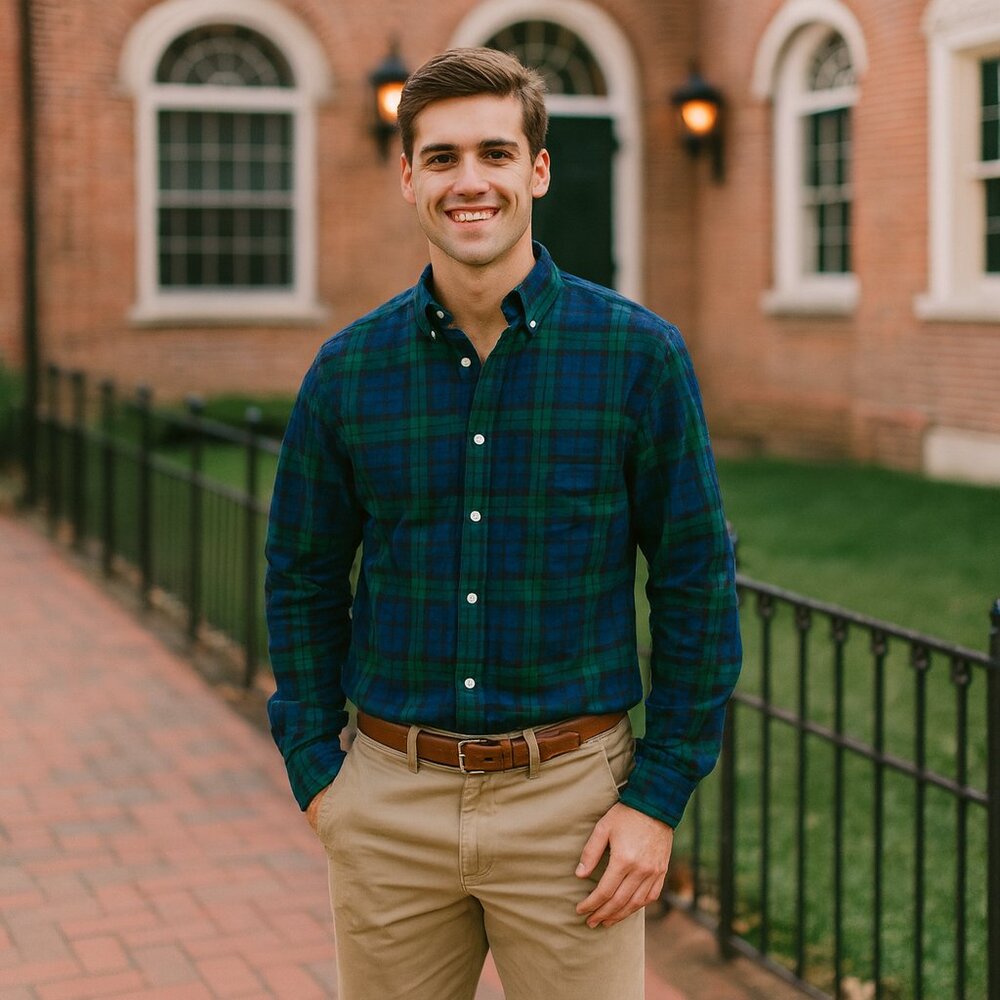J. Crew Men S Green/Blue Plaid Button‎ Work Chore Travel Dress Casual Shirt Y2K